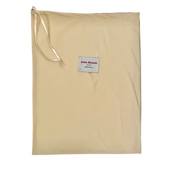 Lirika Matoshi New York Drawstring Cream Handbag Dust Bag 14"x18.5" - Picture 1 of 4